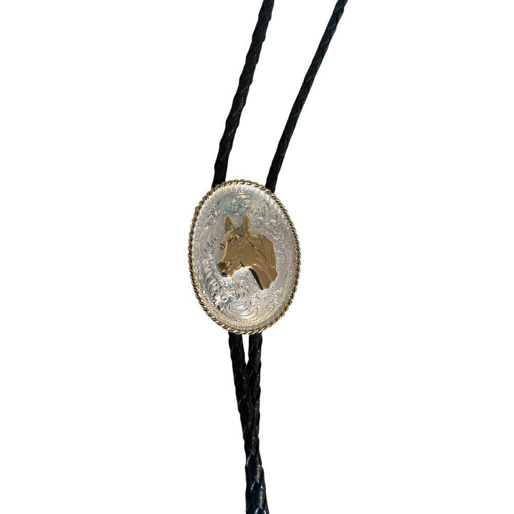 Montana Silversmiths Horse Head Bolo Tie Men’s Western Tye Equestrian Accessory - Picture 7 of 8